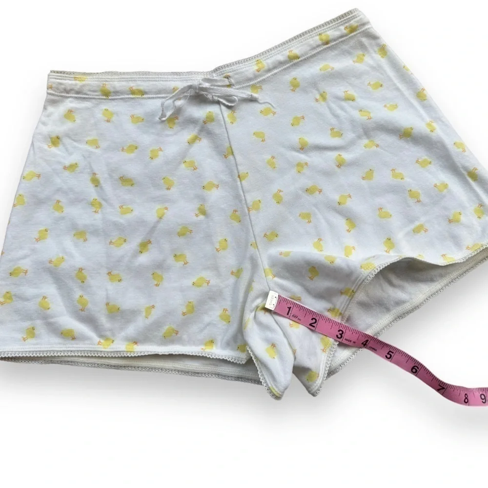 Target White and Yellow Easter Baby Chick Pajama Shorts | Size Medium - Picture 4 of 7